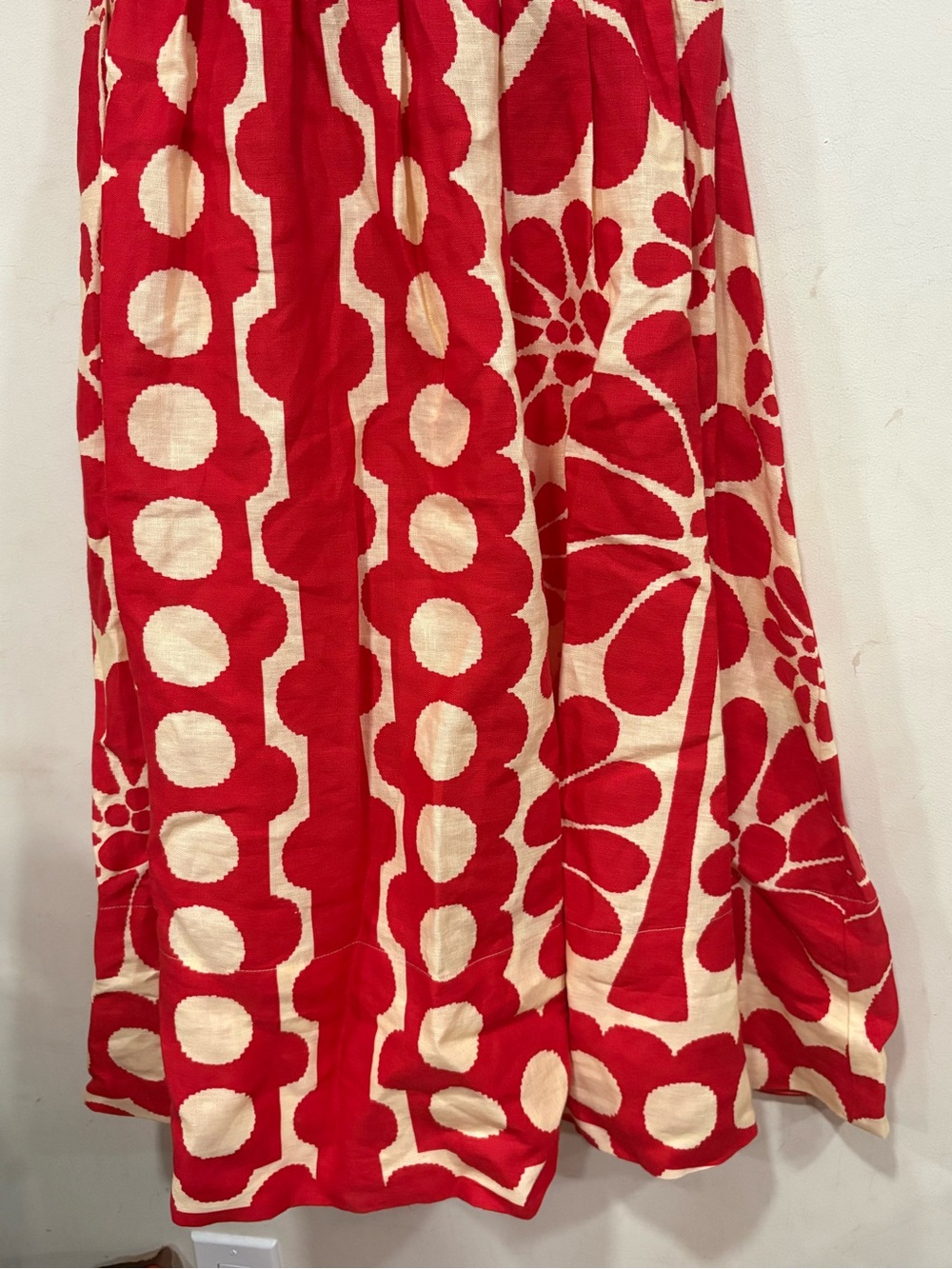 NWT Farm Rio Palermo Sleeveless Midi Dress red floral linen medium - Picture 8 of 11